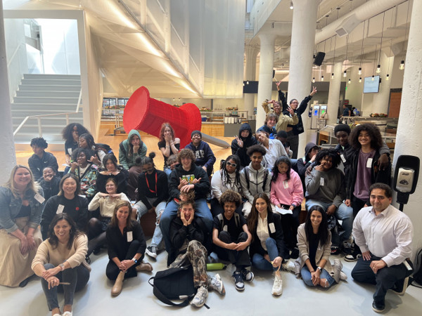 a group of people posing for a photo