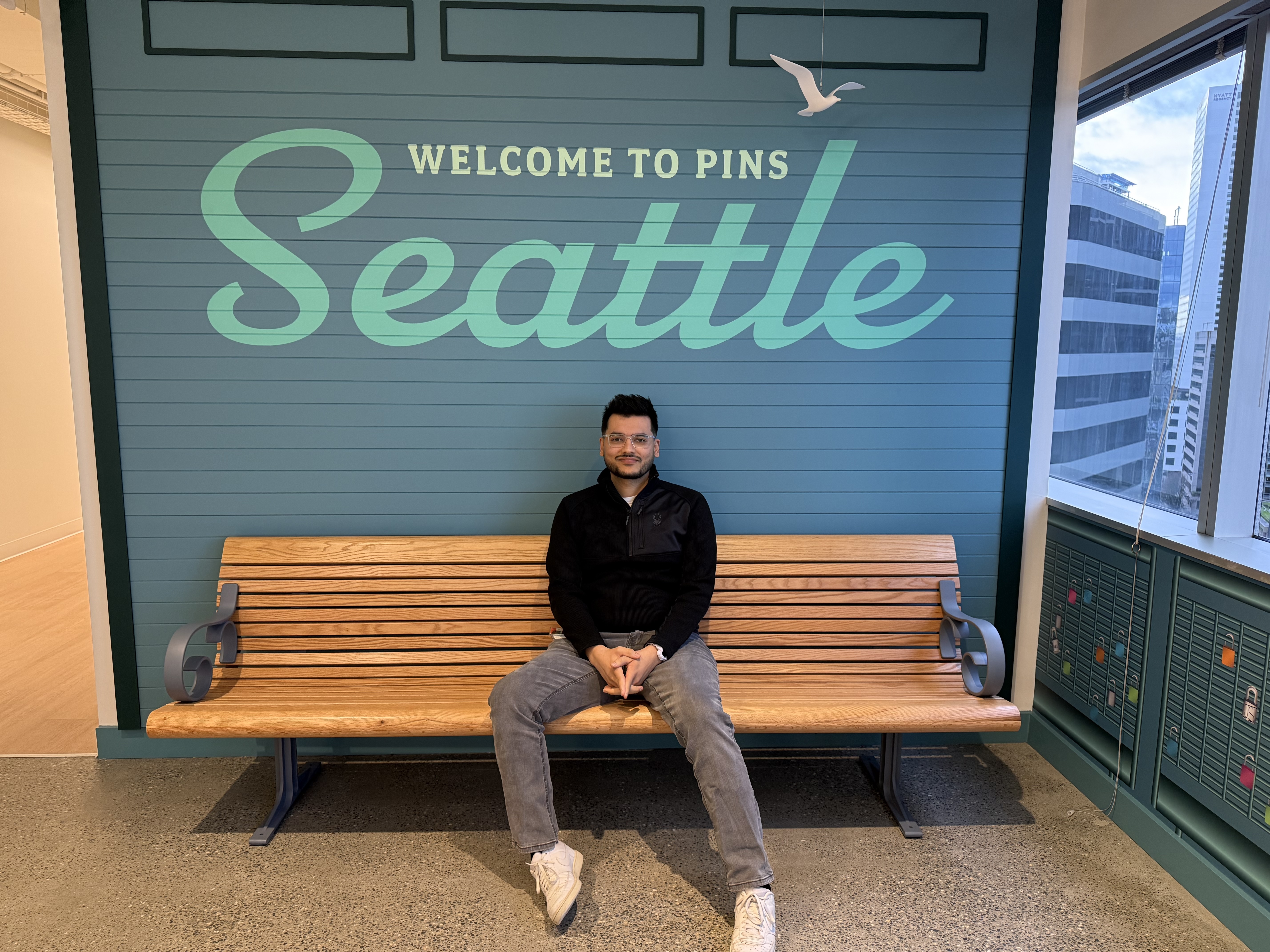 a person sitting on a bench