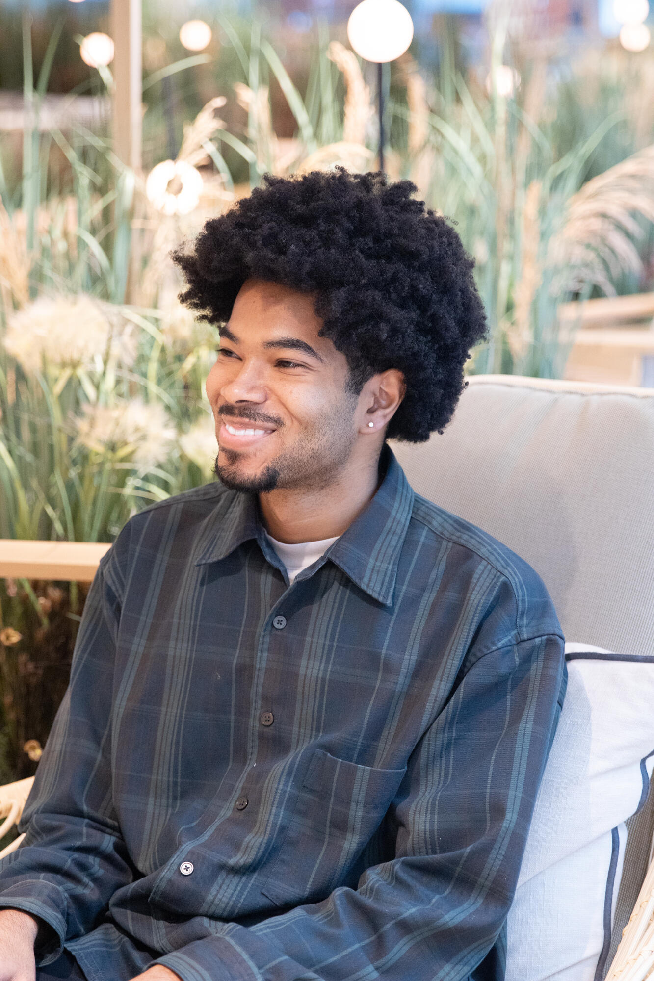 a person sitting in a chair