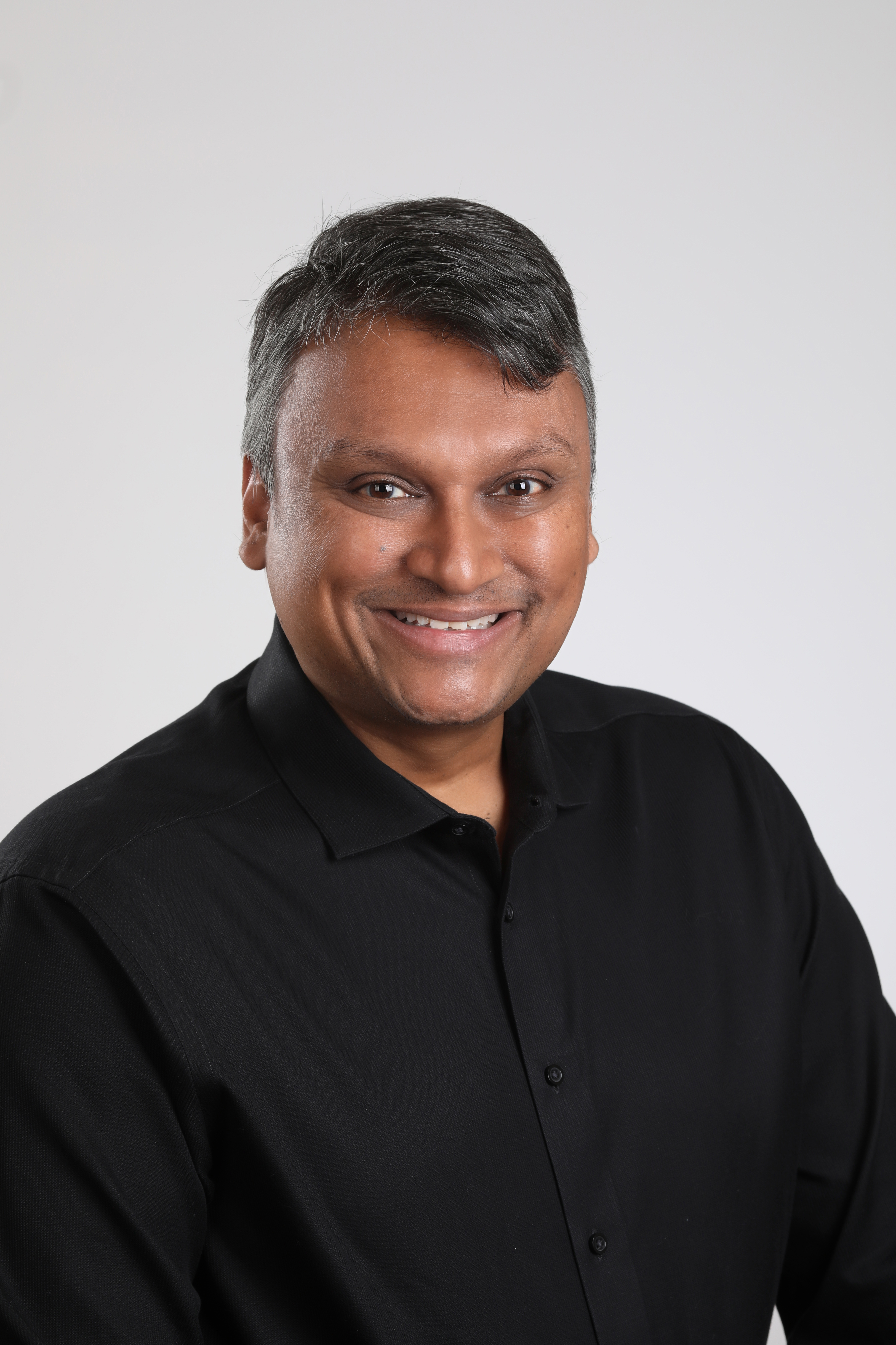 a person in a black shirt