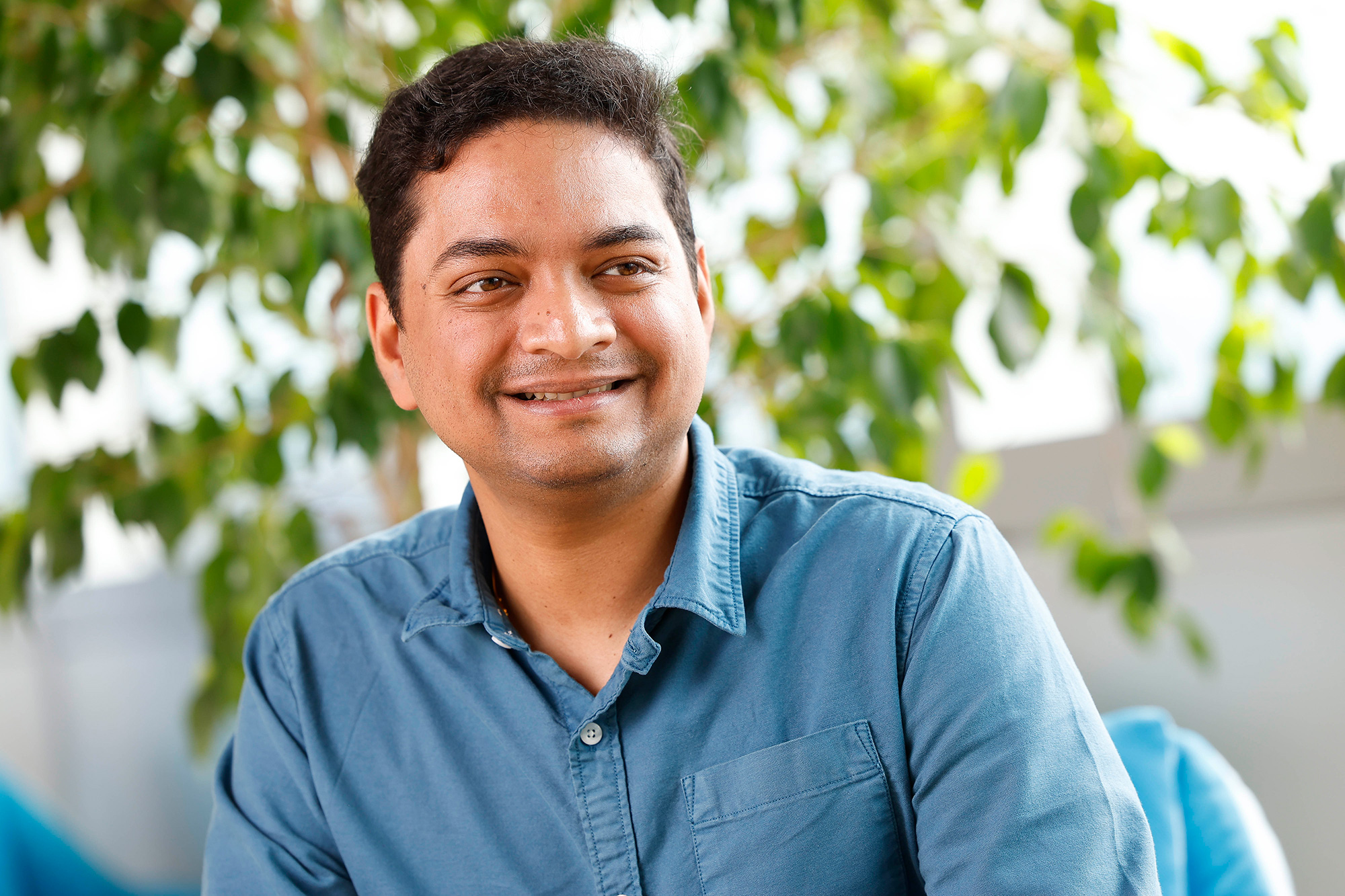 a man smiling for the camera