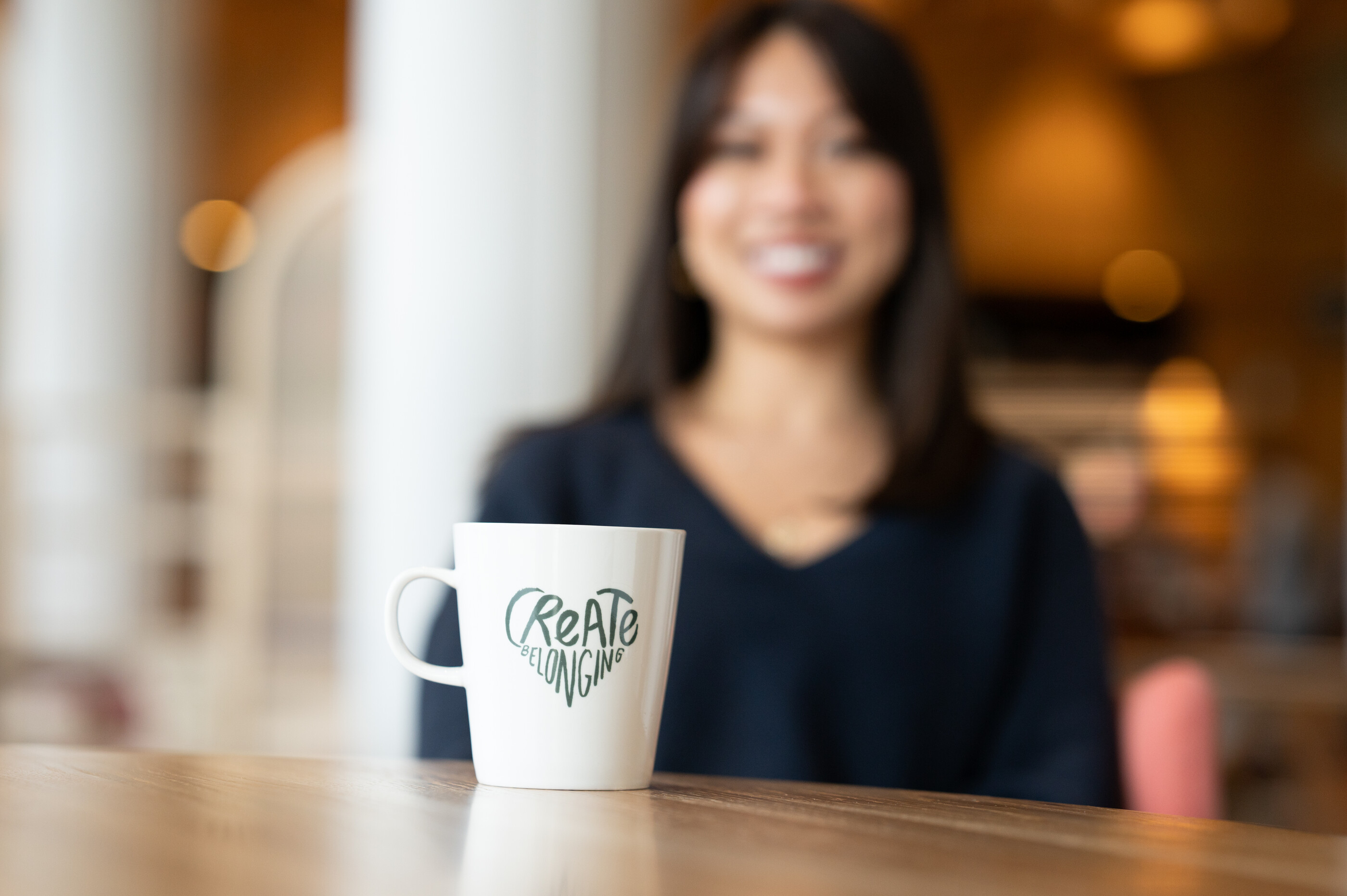 a woman smiling at camera