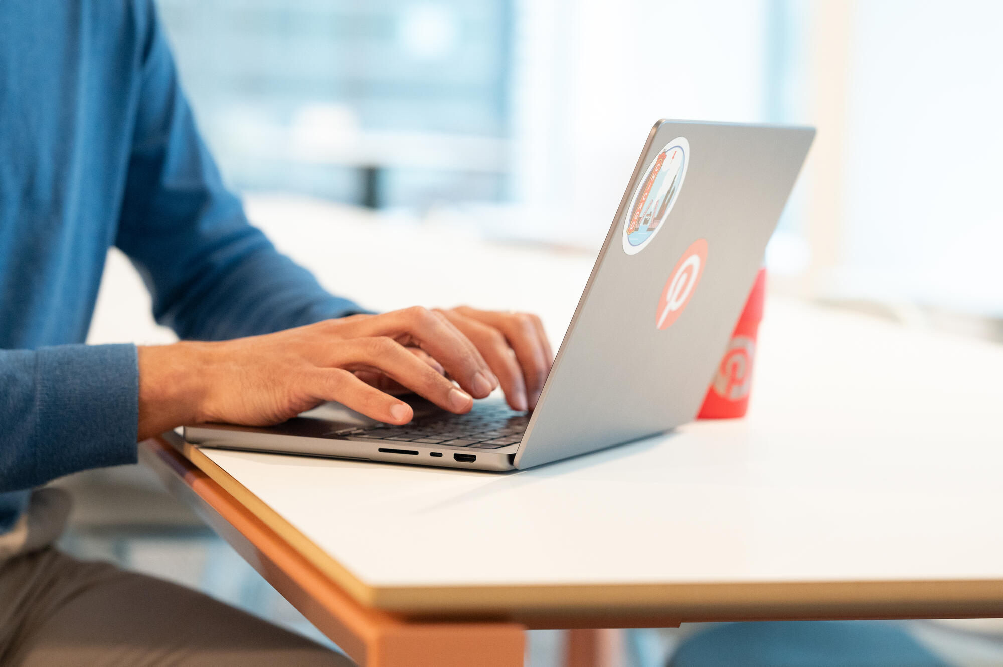 a person using a laptop