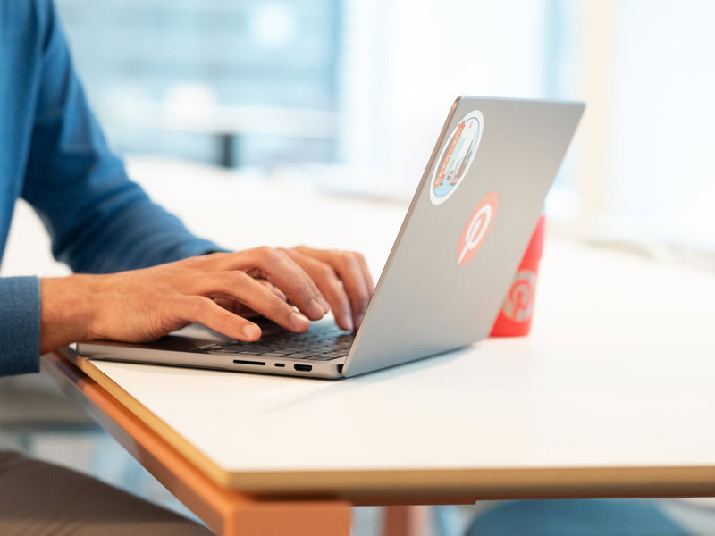 a person using a laptop