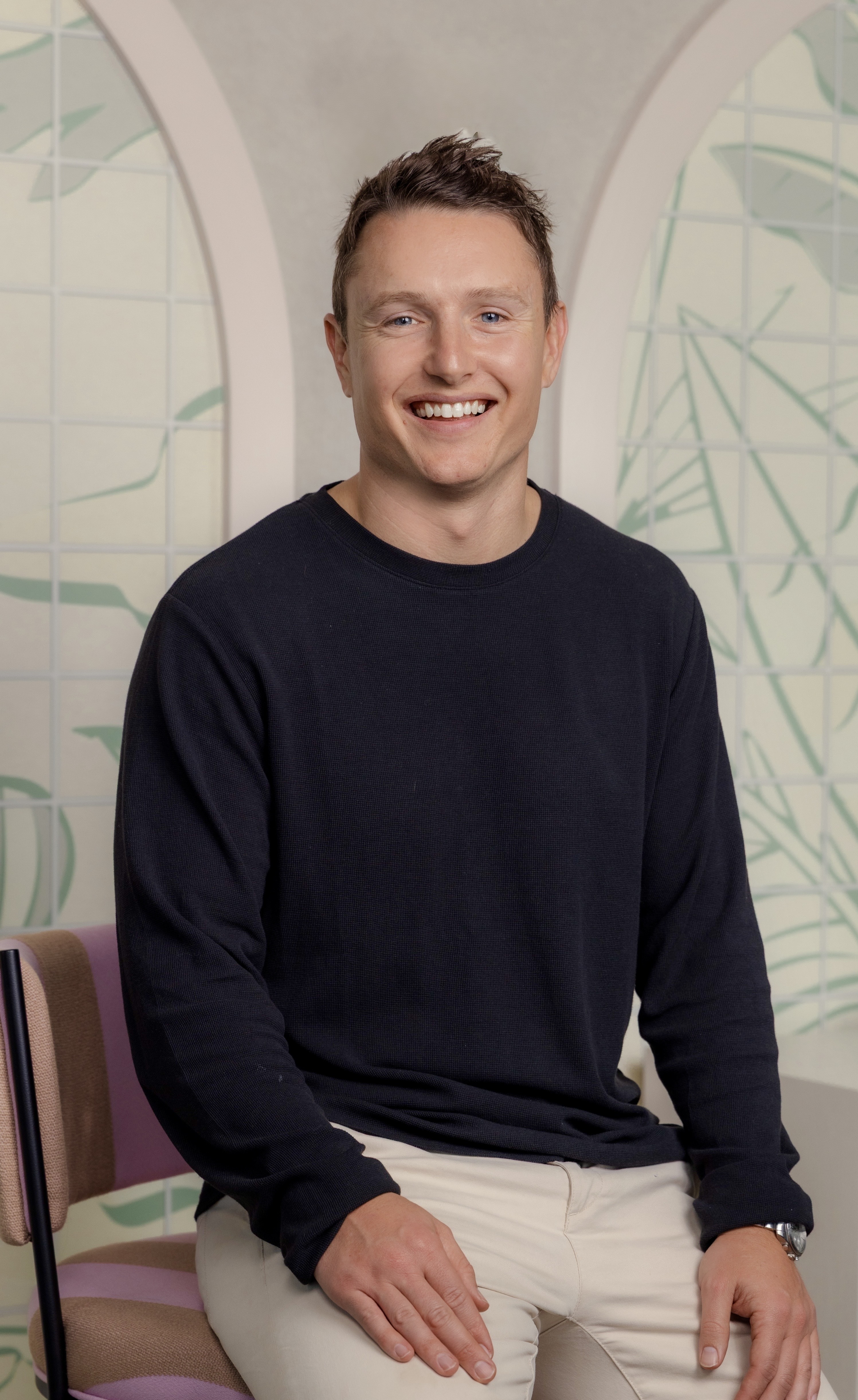 a person smiling at camera