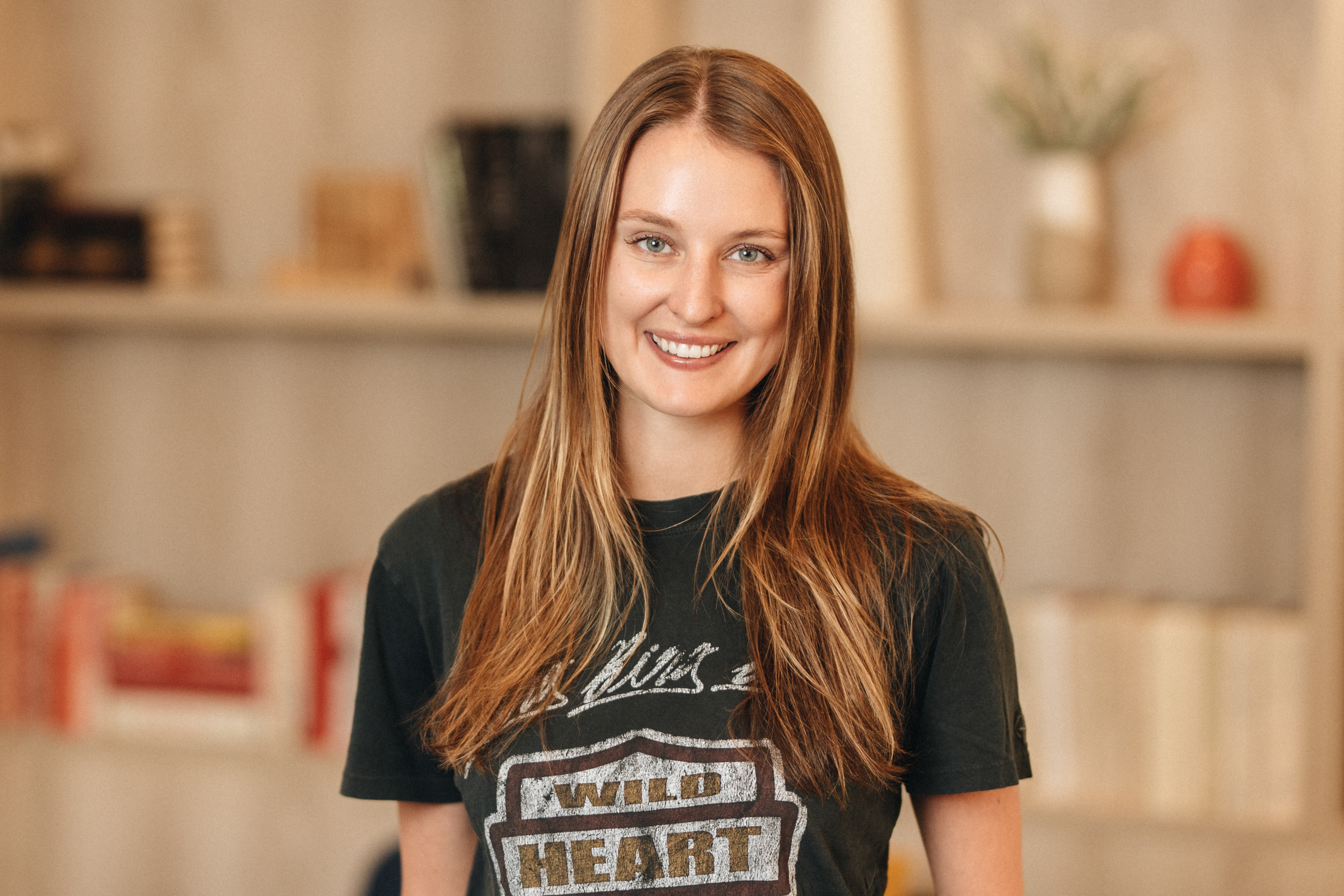 a person smiling at camera