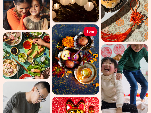 a collage of images of people and food