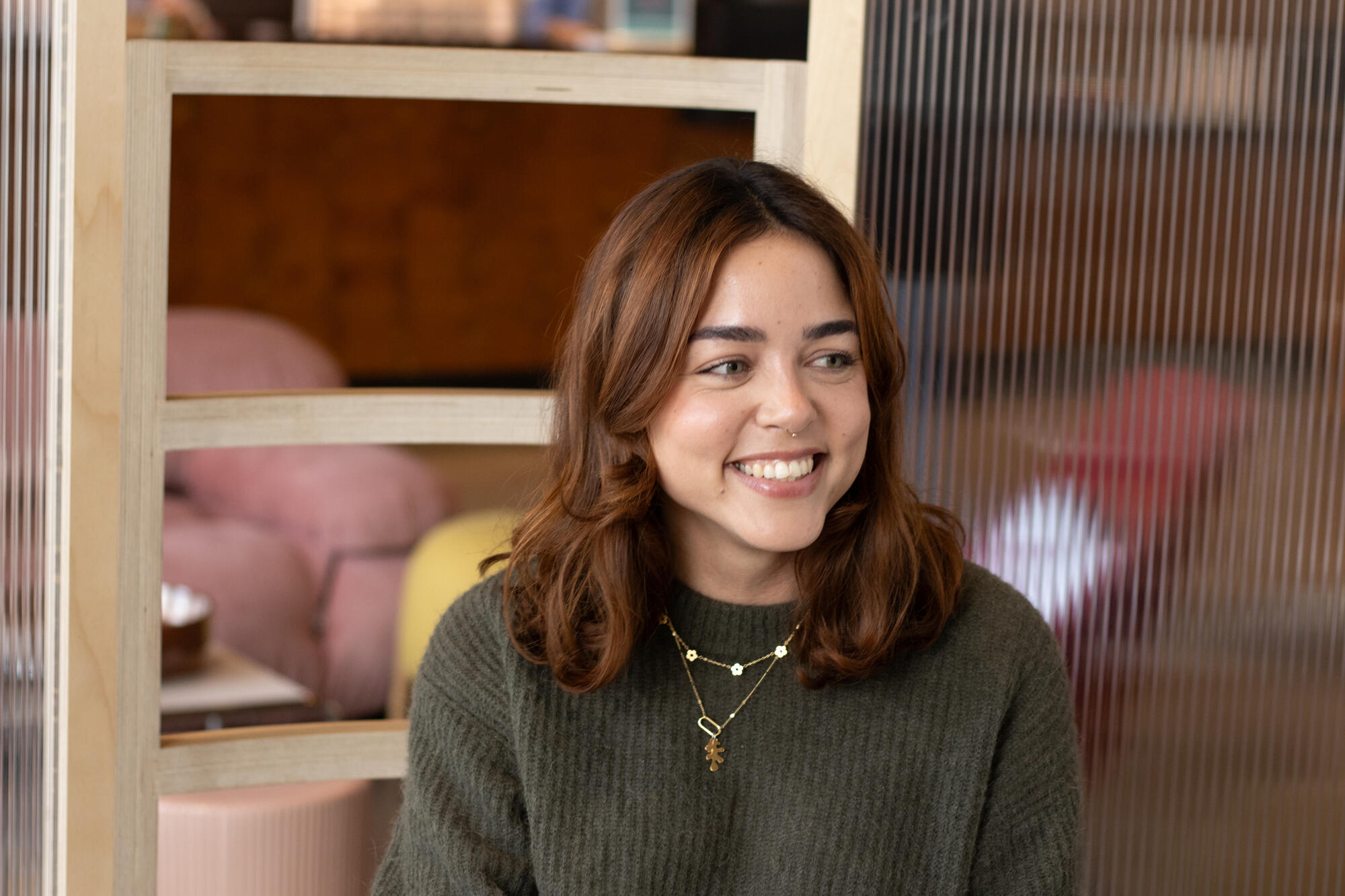 a person smiling at the camera