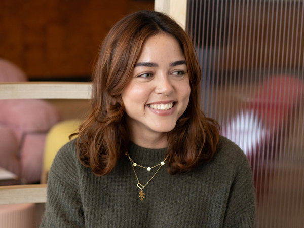 a person smiling at the camera