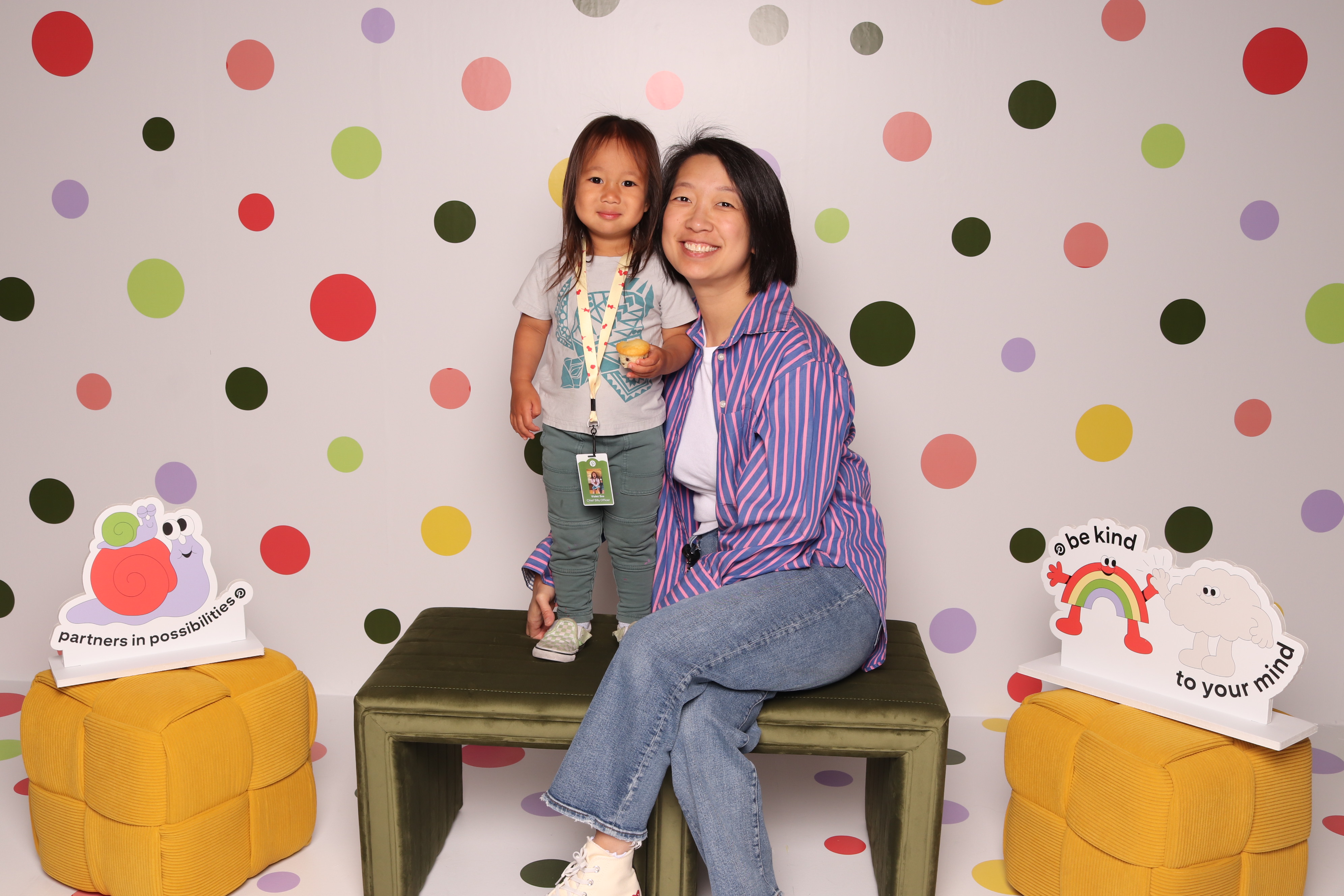 a person and a child posing for a picture