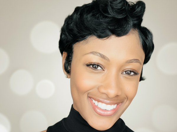 a person smiling for a selfie